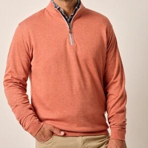 Johnnie-O Men's Sully Quarter-Zip Coral Creole heathered Small